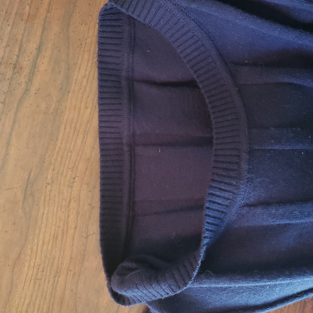 Women’s Navy Maxi Dress with Red-Green Waistband - Picture 7 of 15